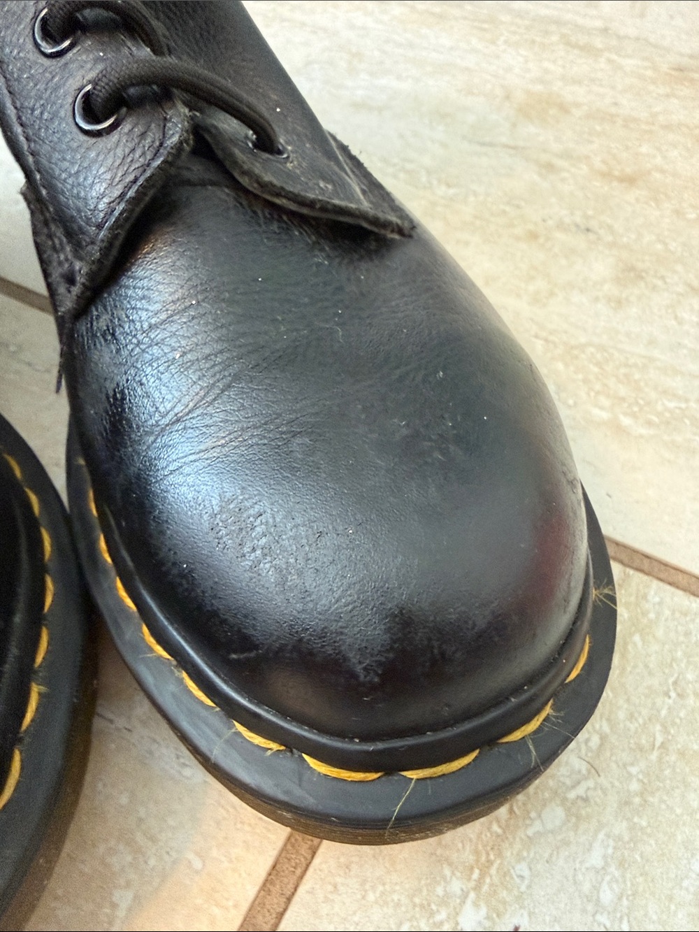 Dr. Martens Pascal Black Leather 8-Eye Lace Up Combat Boots Women’s US 8 UK 6 - Picture 5 of 16